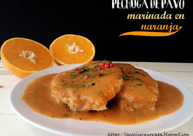 Pechuga de pavo marinada en naranja