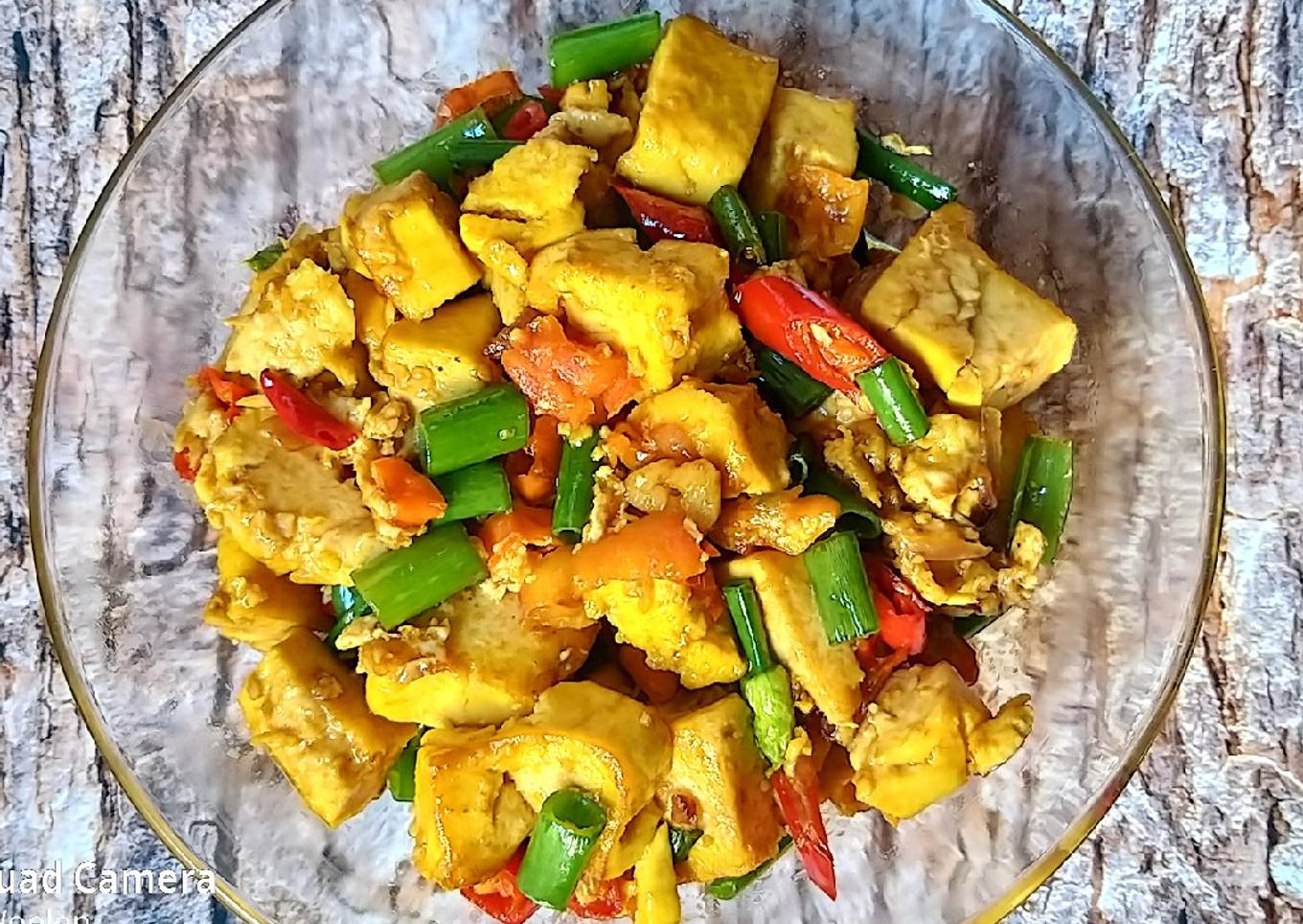 Tahu Telur Kembang Daun Bawang