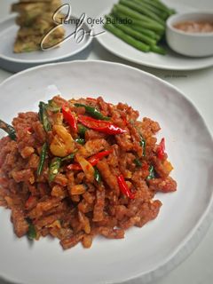 Foto resep Tempe orek balado ebi