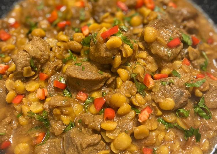 Recipe of Favorite Meat curry with Chana Daal