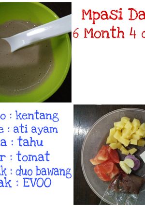 Foto resep Mpasi 6 month 4days (kentang ati ayam)