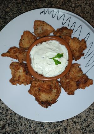 Una foto de Setas Ostras empanadas con alioli