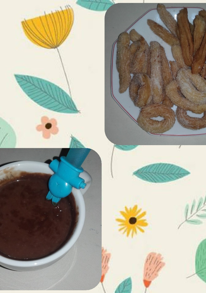 Una foto de Churros caseros con chocolate