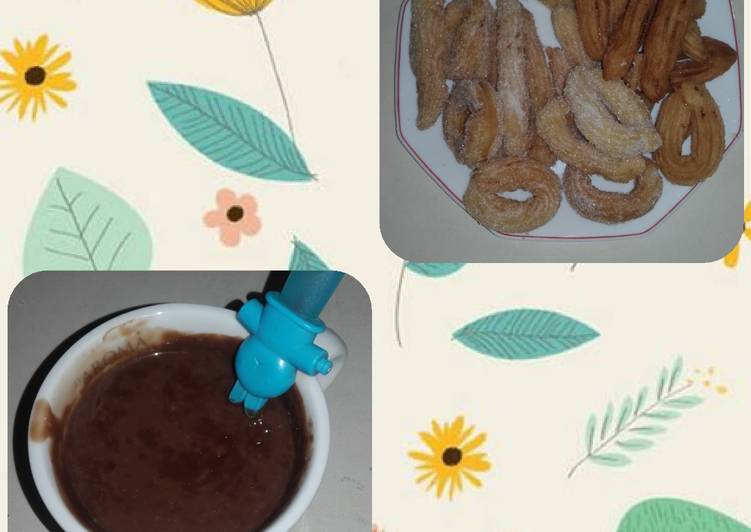 Churros caseros con chocolate