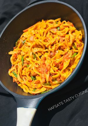 A picture of Fettuccine Bolognese.