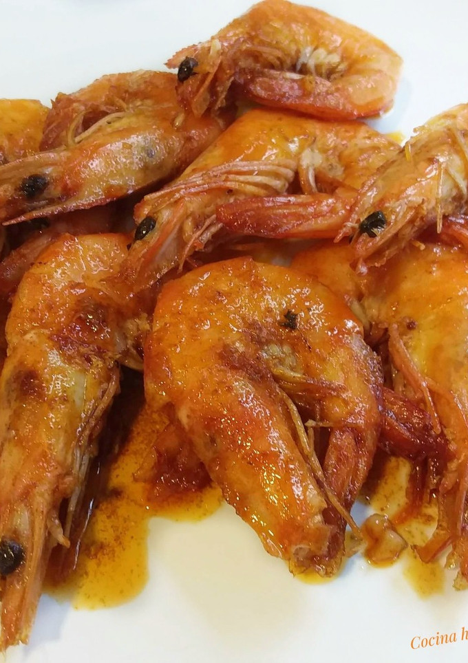 Una foto de Gambas al ajo aceite y pimentón