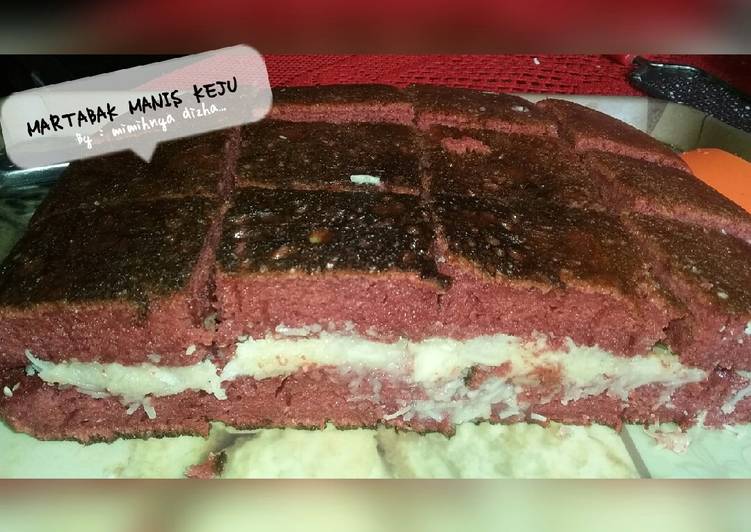 Cara mengolah Martabak  manis  keju red velvet  ala2 mimih Enak