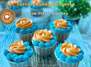 Gambar Cupcake Oren Sunquick Santan Cream Cheese Frosting