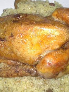 صورة لوصفة فرخه محشيه بالرز بالكبد والقوانص
