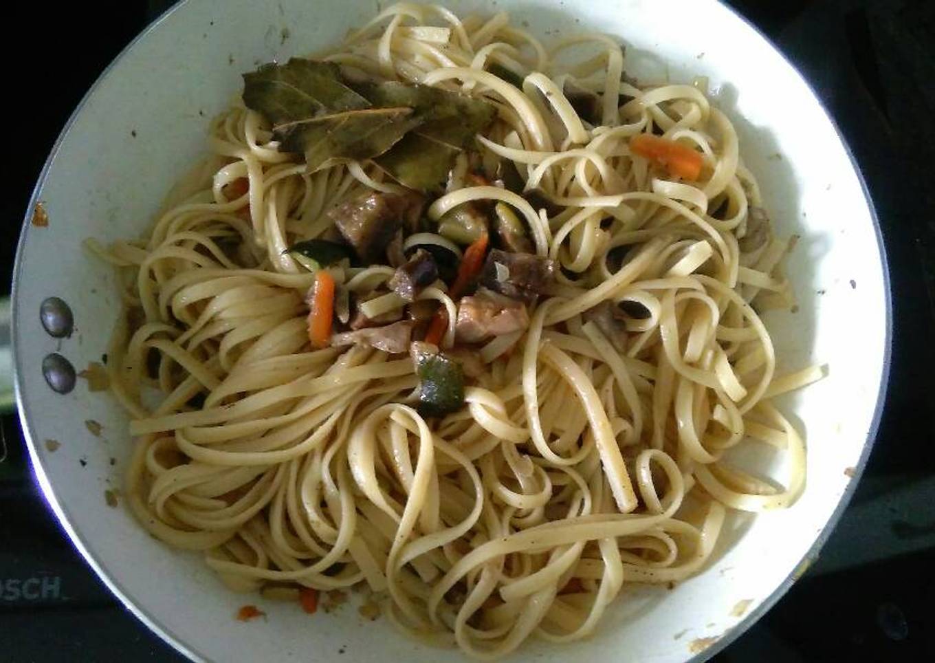 Tallarines en verduras