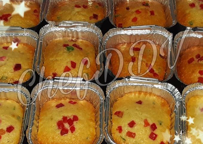 Christmas dry fruit tutti fruity cup cakes