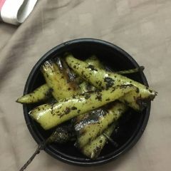 A picture of Green chillies sabzi :).