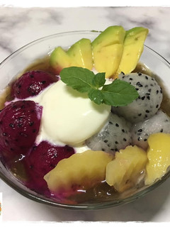 水果冰淇淋仙草凍 的食譜成品照片
