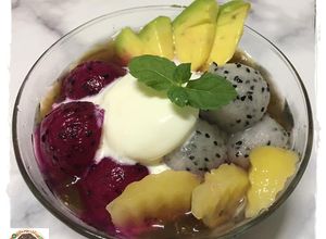水果冰淇淋仙草凍 的食譜成品照片