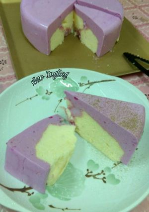 Foto resep Bolu kukus lapis puding buah naga merah