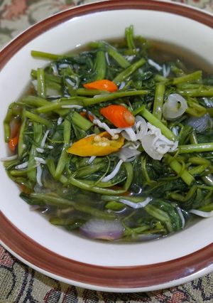 Foto resep Tumis Kangkung Ikan Teri by Ricecooker Ala Anak Kos