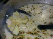 A picture of crab soup