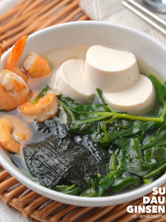 Foto resep Sup Daun Ginseng with Tofu