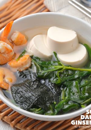 Foto resep Sup Daun Ginseng with Tofu