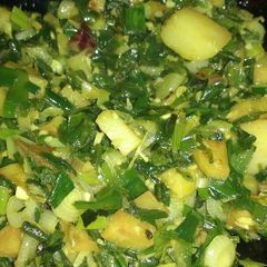 Spring onion and potato mix A picture of Spring onion and potato mix.