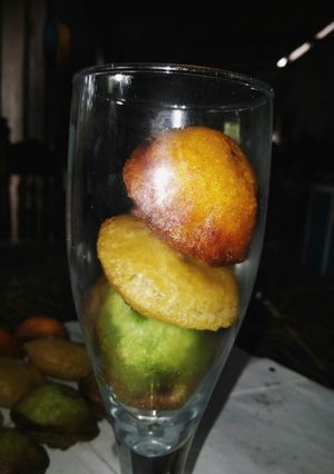 A picture of Tricolour Malpua Pitha.