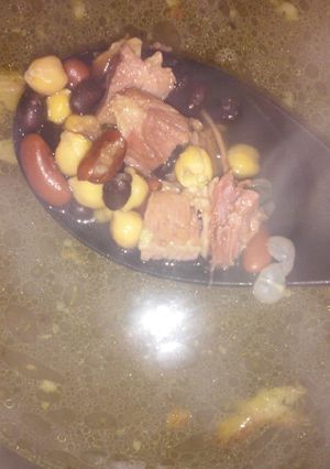 A picture of Living on a budget ham soup.