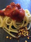 Spaghetti con sugo alla pallottine teramane