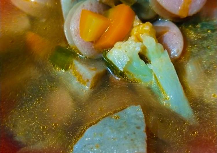 Cara Gampang Membuat Sup merah simple, Menggugah Selera