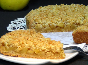 Una foto de Tarta crujiente de manzana – Apple crumble pie