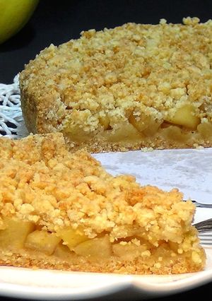 Una foto de Tarta crujiente de manzana – Apple crumble pie