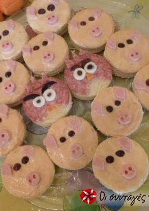 Φωτογραφία της συνταγής Angry birds και γουρουνάκια για παιδικό πάρτυ