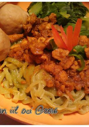 Foto resep Mie Ayam Lezat ala IO with mie pokcoy homemade 🍜🍜