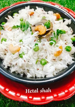 A picture of Jeera Matar Pulao (Cumin Pea Rice).