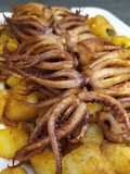 Rejos cocidos y salteados con patatas