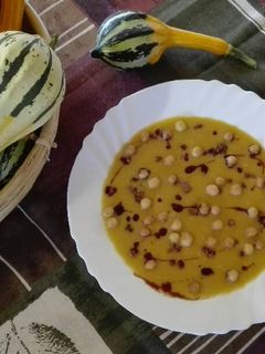 Sütőtök krémleves pirított baconnel recept fotója