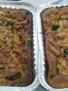Una foto de Quiche de avena 4 quesos con calabacín