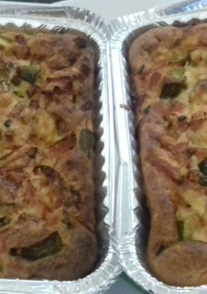 Una foto de Quiche de avena 4 quesos con calabacín