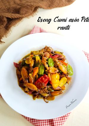 Foto resep 572. Oseng Cumi asin petai ranti