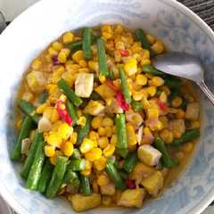 รูปของ Cah jagung buncis tahu