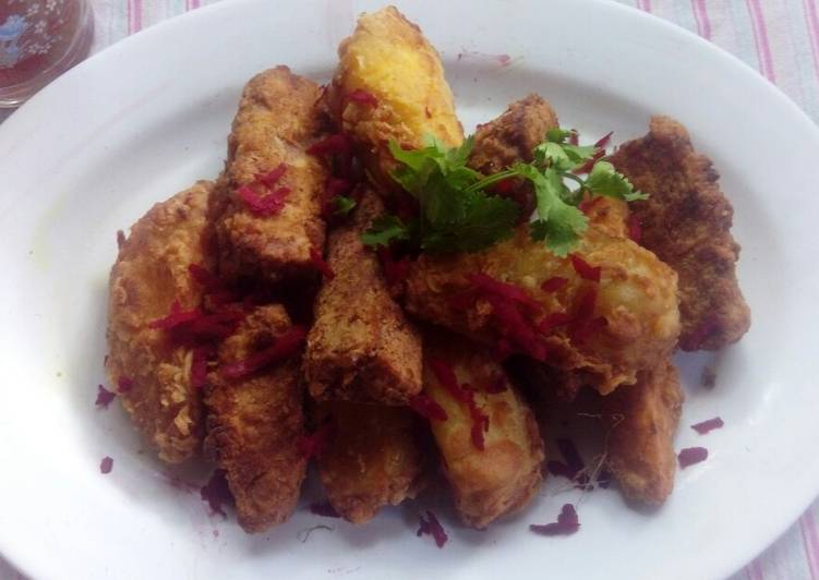 Recipe: Perfect Fried Sweet Potatoes and Arrowroots Wedges