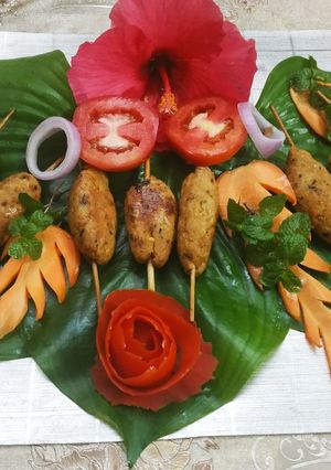 চিকেন কাঠি কাবাব। Chicken Stick Kabab রেসিপির প্রধান ছবি