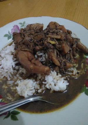 Foto resep Tewel (nangka muda) bumbu Rawon