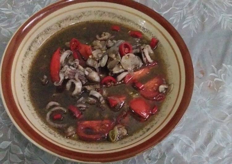 Bumbu memasak Cumi hitam kuah simpel Lezat