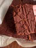 High protein chickpea brownies, vegan and gluten-free