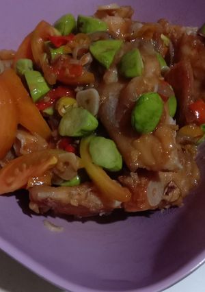 Foto resep Tulang jambal pete pedas