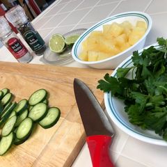 A picture of Pineapple cucumber salad.