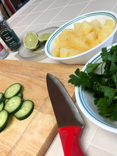 A picture of Pineapple cucumber salad.