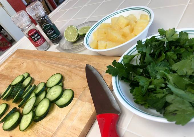 Pineapple cucumber salad