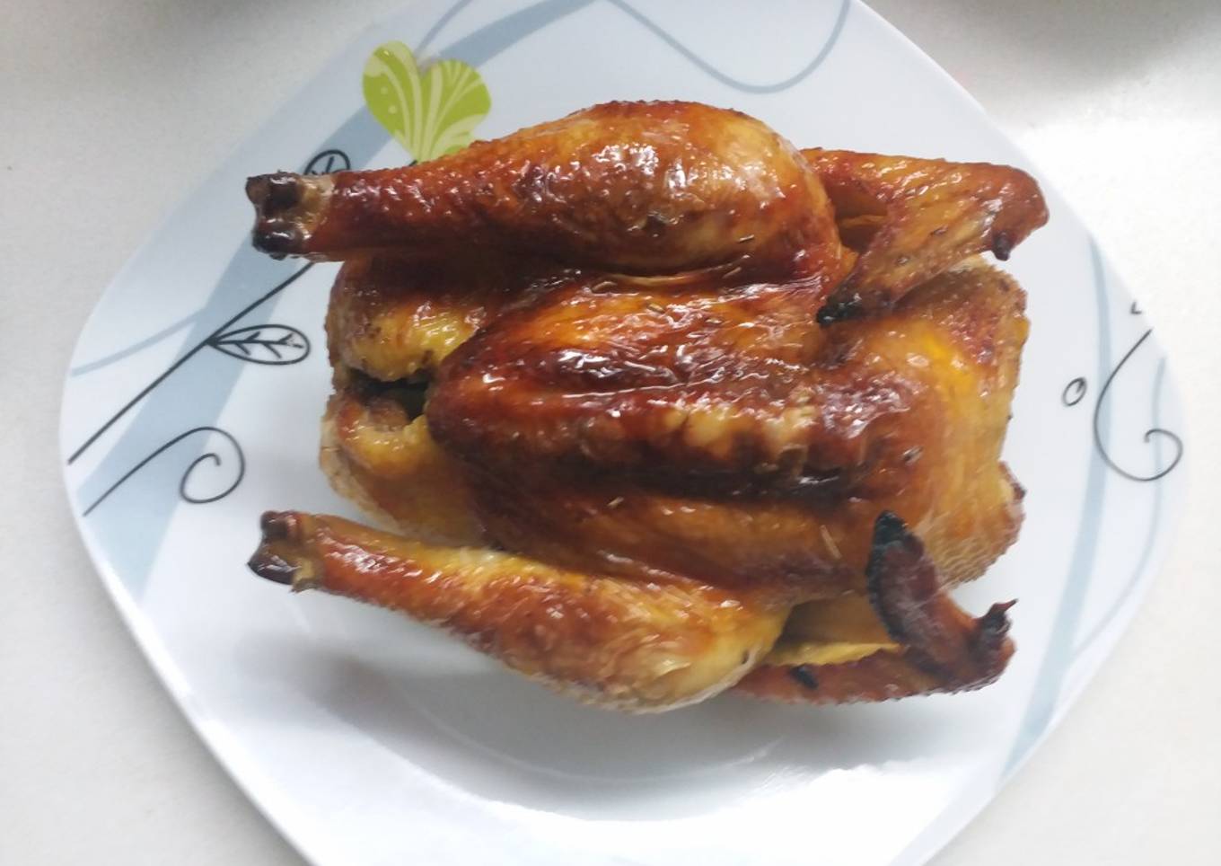 Ayam panggang setengah matang