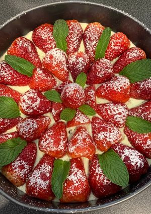 Une photo de Tarte aux fraises sans cuisson